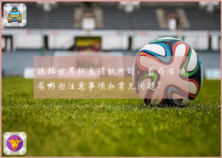 选择世界杯竞猜软件时，首存活动有哪些注意事项和常见问题？